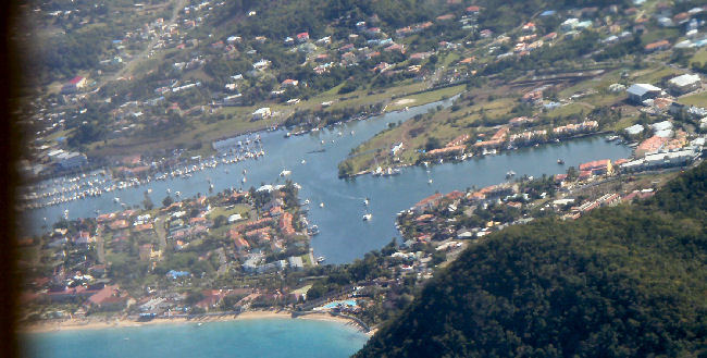 Rodney bay from the Air